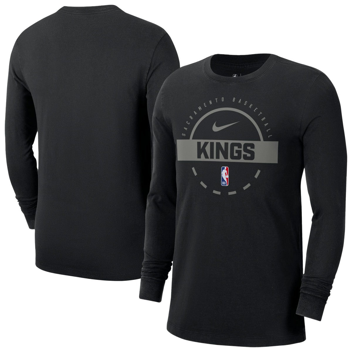 Sacramento Kings Authentic Long Sleeve Practice T-Shirt Black