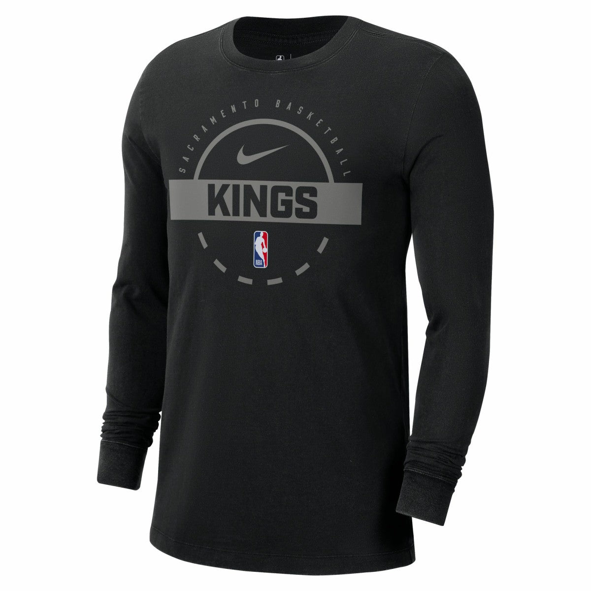 Sacramento Kings Authentic Long Sleeve Practice T-Shirt Black