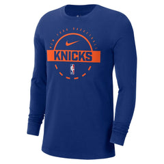 New York Knicks Authentic Long Sleeve Practice T-Shirt Blue