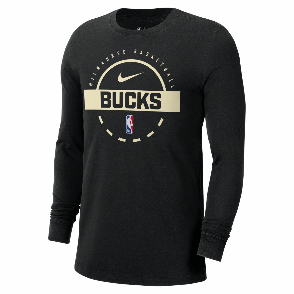 Milwaukee Bucks Authentic Long Sleeve Practice T-Shirt Black