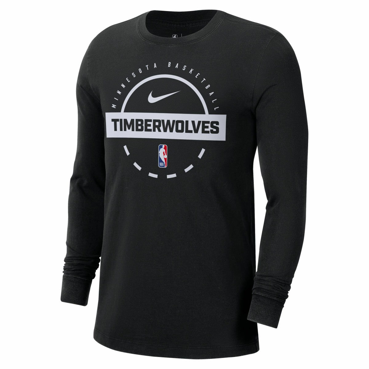 Minnesota Timberwolves Authentic Long Sleeve Practice T-Shirt Black