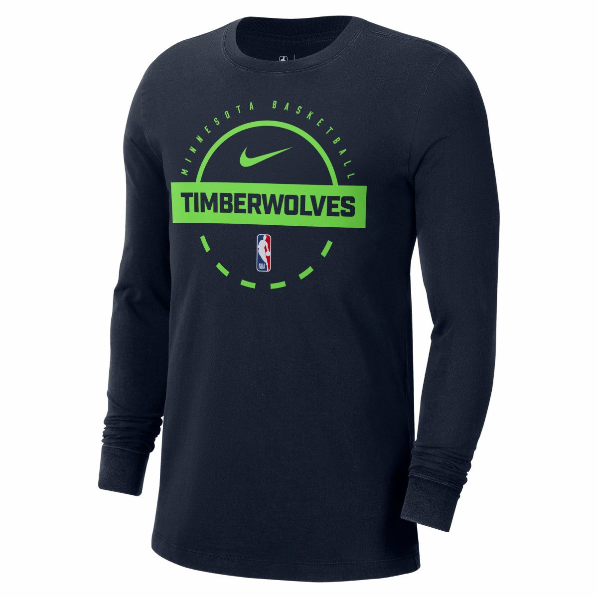 Minnesota Timberwolves Authentic Long Sleeve Practice T-Shirt Navy