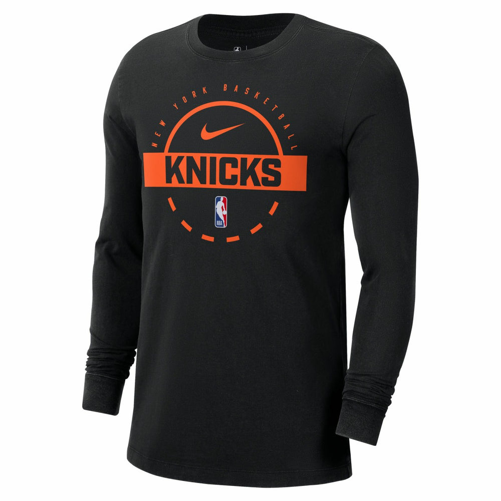 New York Knicks Authentic Long Sleeve Practice T-Shirt Black