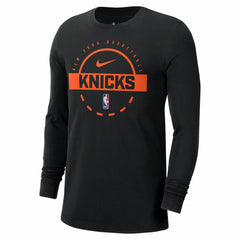 New York Knicks Authentic Long Sleeve Practice T-Shirt Black