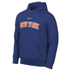 New York Knicks Sportswear Essential Wordmark Club Hoodie Blue