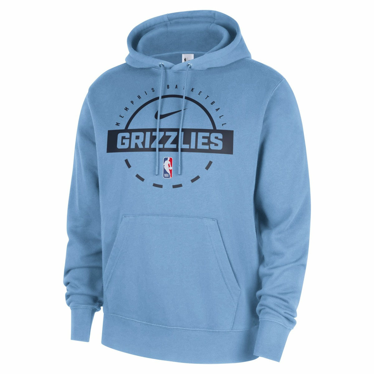 Memphis Grizzlies 2025/26 Authentic Practice Club Pullover Hoodie Light Blue
