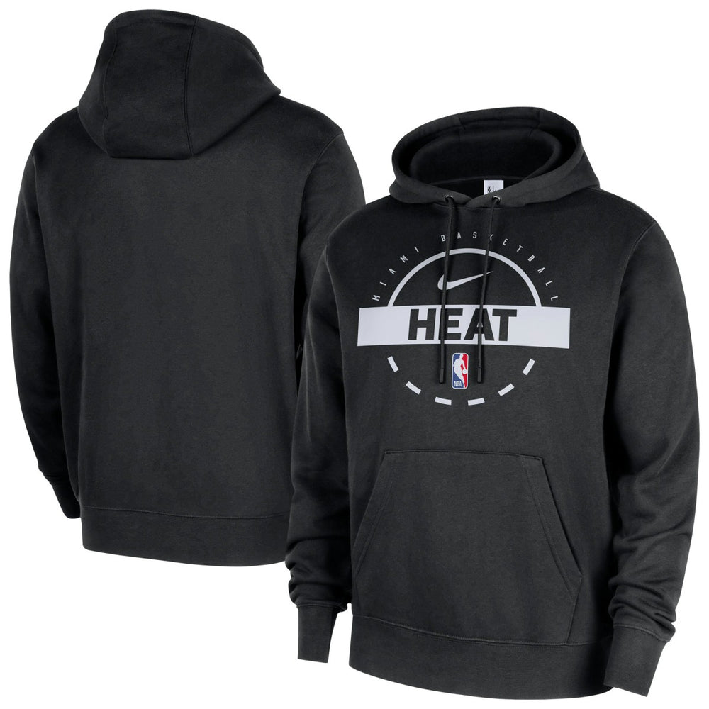Miami Heat 2025/26 Authentic Practice Club Pullover Hoodie Black