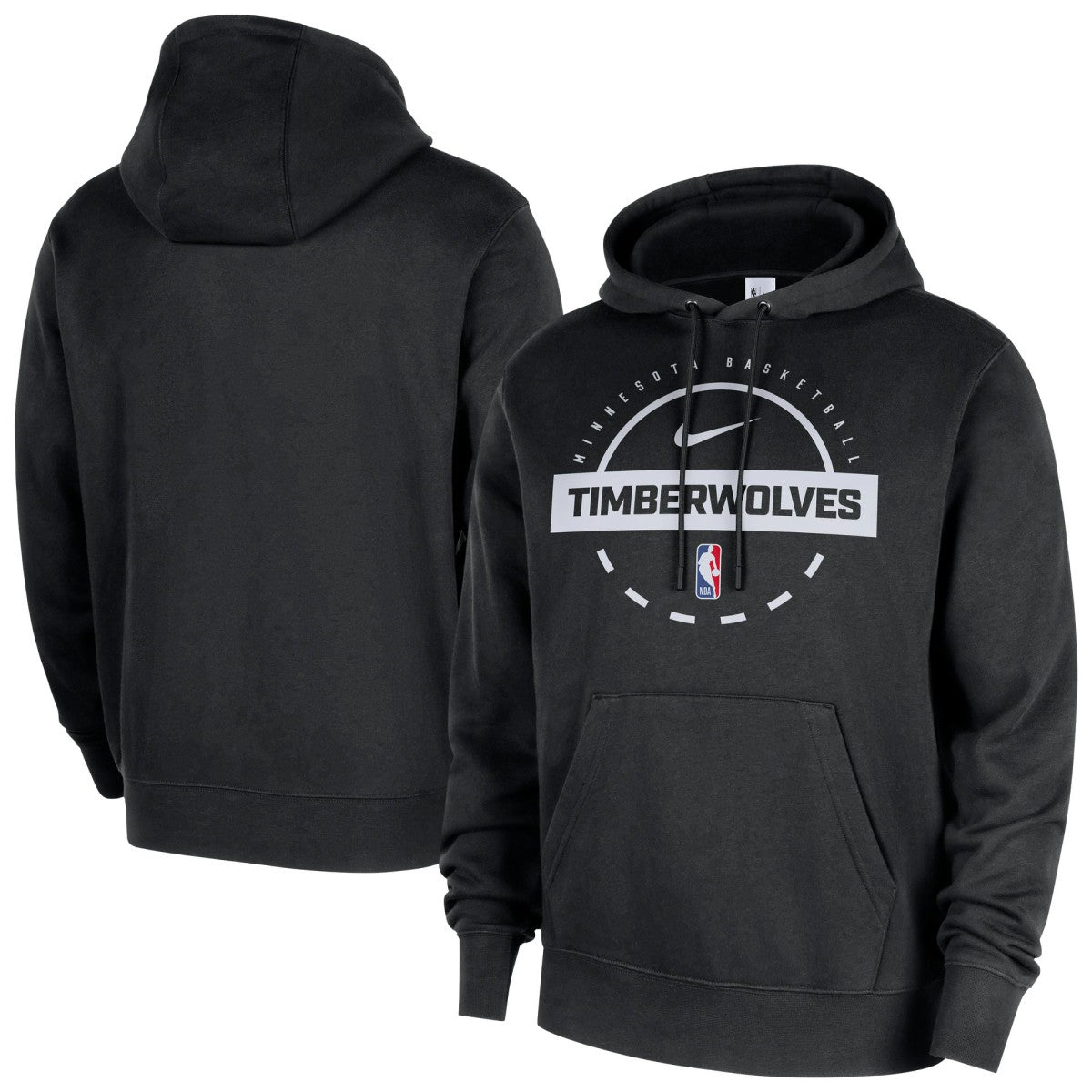 Minnesota Timberwolves 2025/26 Authentic Practice Club Pullover Hoodie Black