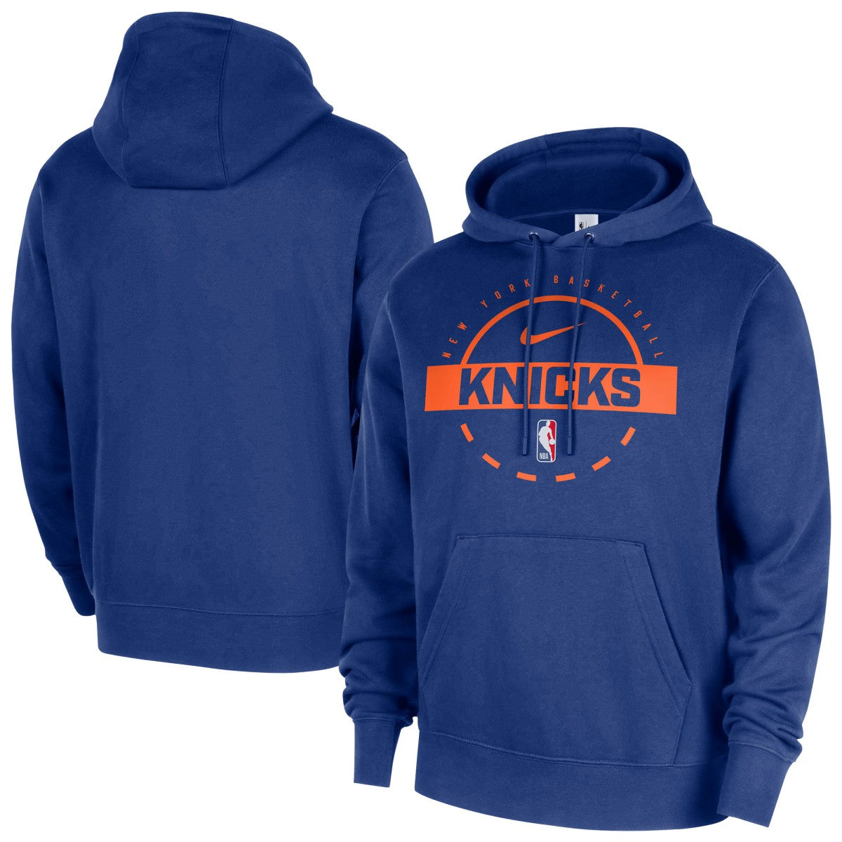 New York Knicks 2025/26 Authentic Practice Club Pullover Hoodie Blue