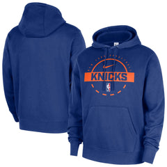 New York Knicks 2025/26 Authentic Practice Club Pullover Hoodie Blue