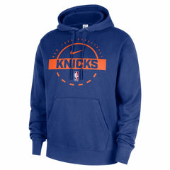 New York Knicks 2025/26 Authentic Practice Club Pullover Hoodie Blue
