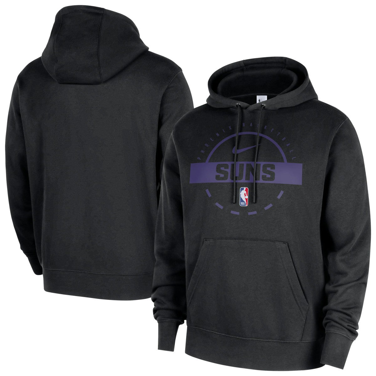 Phoenix Suns 2025/26 Authentic Practice Club Pullover Hoodie Black