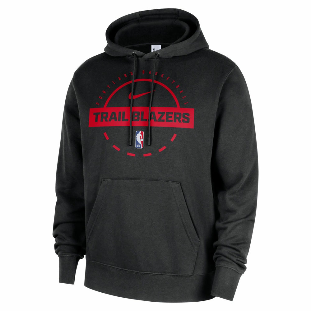 Portland Trail Blazers 2025/26 Authentic Practice Club Pullover Hoodie Black