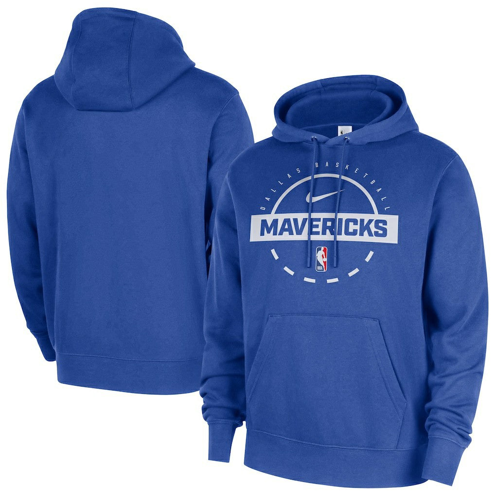 Dallas Mavericks 2025/26 Authentic Practice Club Pullover Hoodie Blue