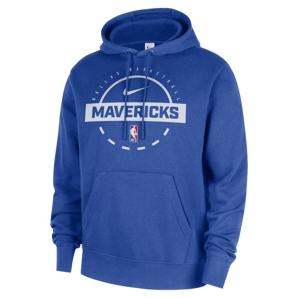 Dallas Mavericks 2025/26 Authentic Practice Club Pullover Hoodie Blue