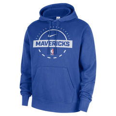 Dallas Mavericks 2025/26 Authentic Practice Club Pullover Hoodie Blue