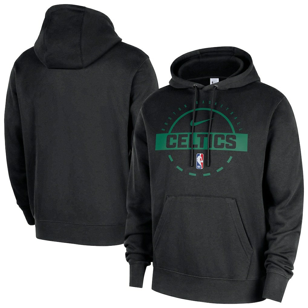 Boston Celtics 2025/26 Authentic Practice Club Pullover Hoodie Black