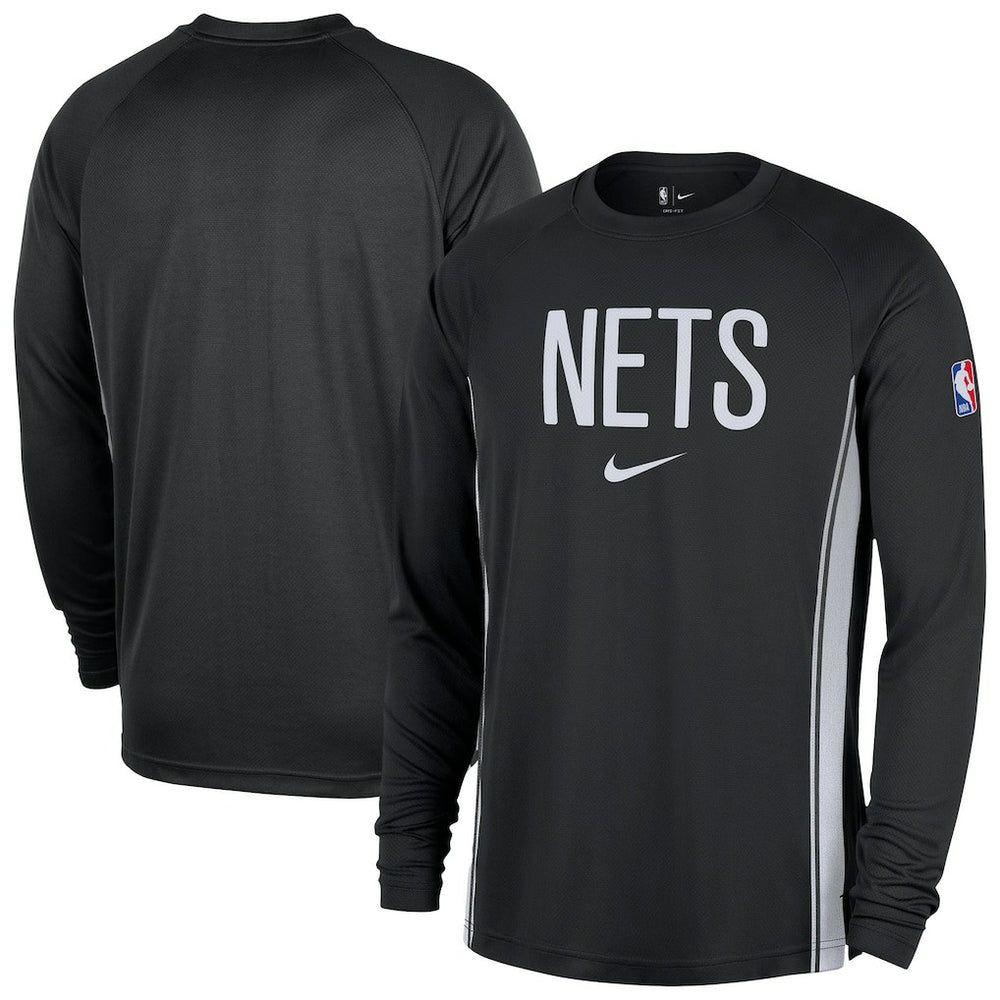 Brooklyn Nets 2025/26 Authentic Pre-Game Legend Dri-FIT Long Sleeve Shooting Shirt Black