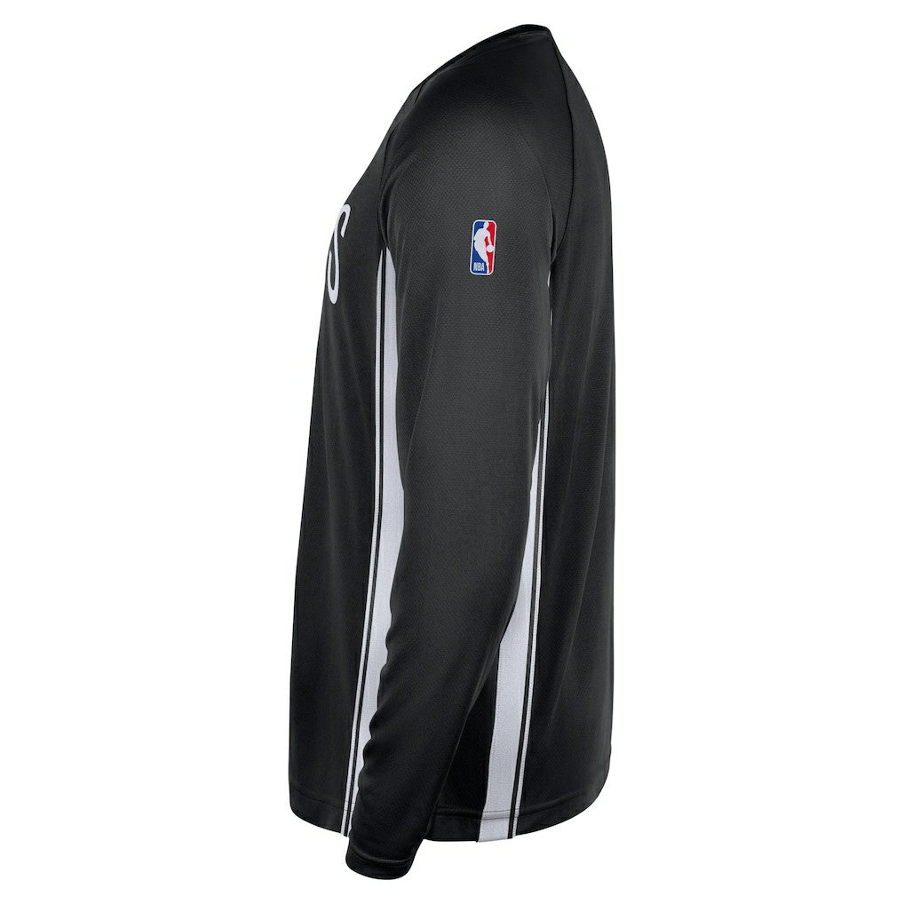 Brooklyn Nets 2025/26 Authentic Pre-Game Legend Dri-FIT Long Sleeve Shooting Shirt Black