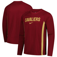 Cleveland Cavaliers 2025/26 Authentic Pre-Game Legend Dri-FIT Long Sleeve Shooting Shirt Wine