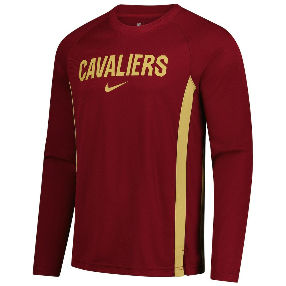 Cleveland Cavaliers 2025/26 Authentic Pre-Game Legend Dri-FIT Long Sleeve Shooting Shirt Wine