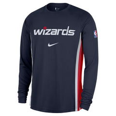 Washington Wizards 2025/26 Authentic Pre-Game Legend Dri-FIT Long Sleeve Shooting Shirt Navy