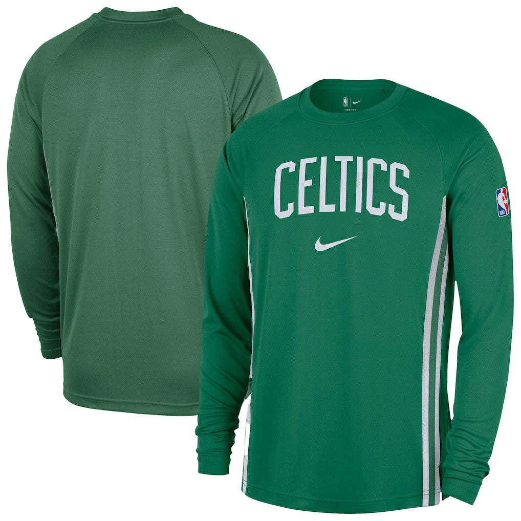 Boston Celtics 2025/26 Authentic Pre-Game Legend Dri-FIT Long Sleeve Shooting Shirt Kelly Green