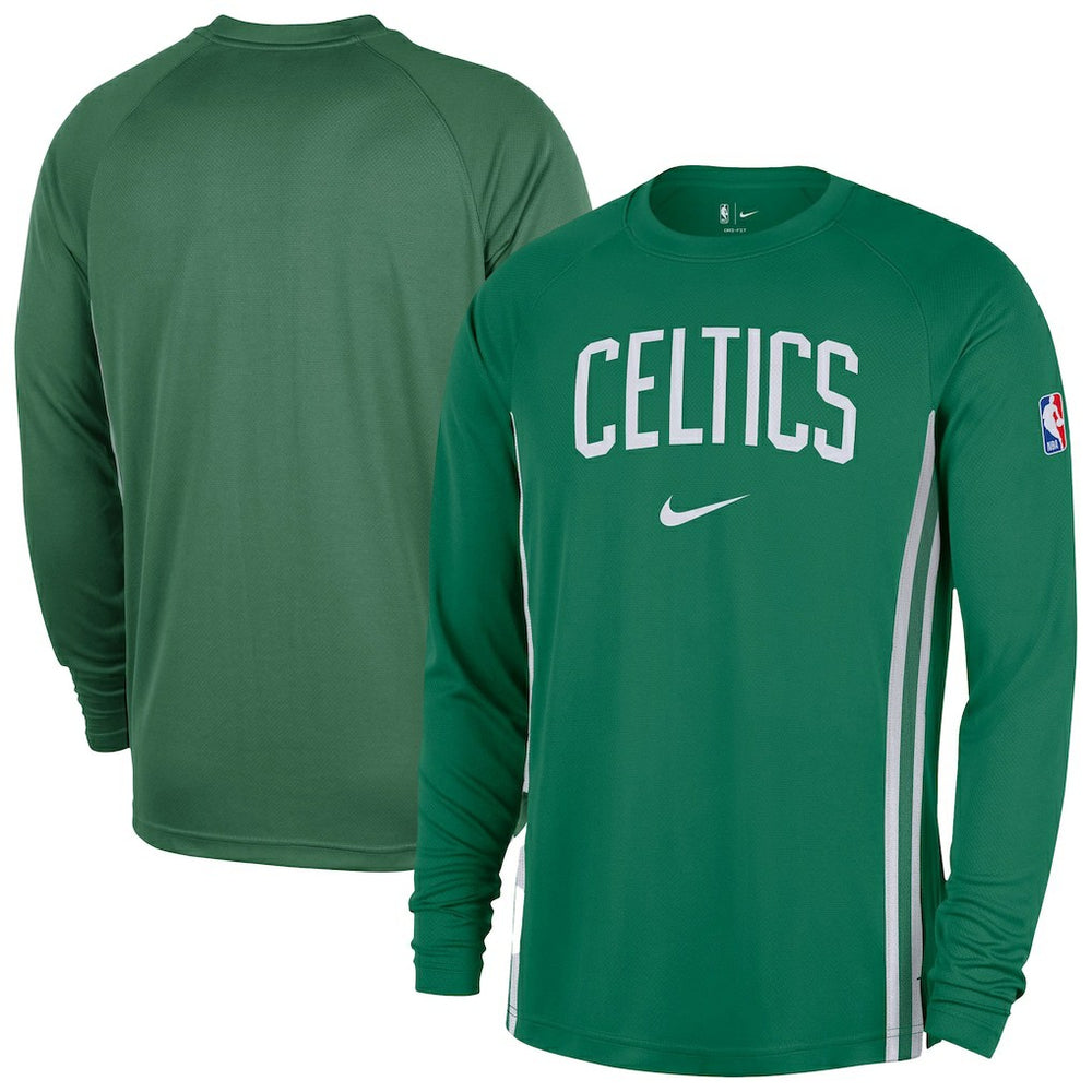 Boston Celtics 2025/26 Authentic Pre-Game Legend Dri-FIT Long Sleeve Shooting Shirt Kelly Green