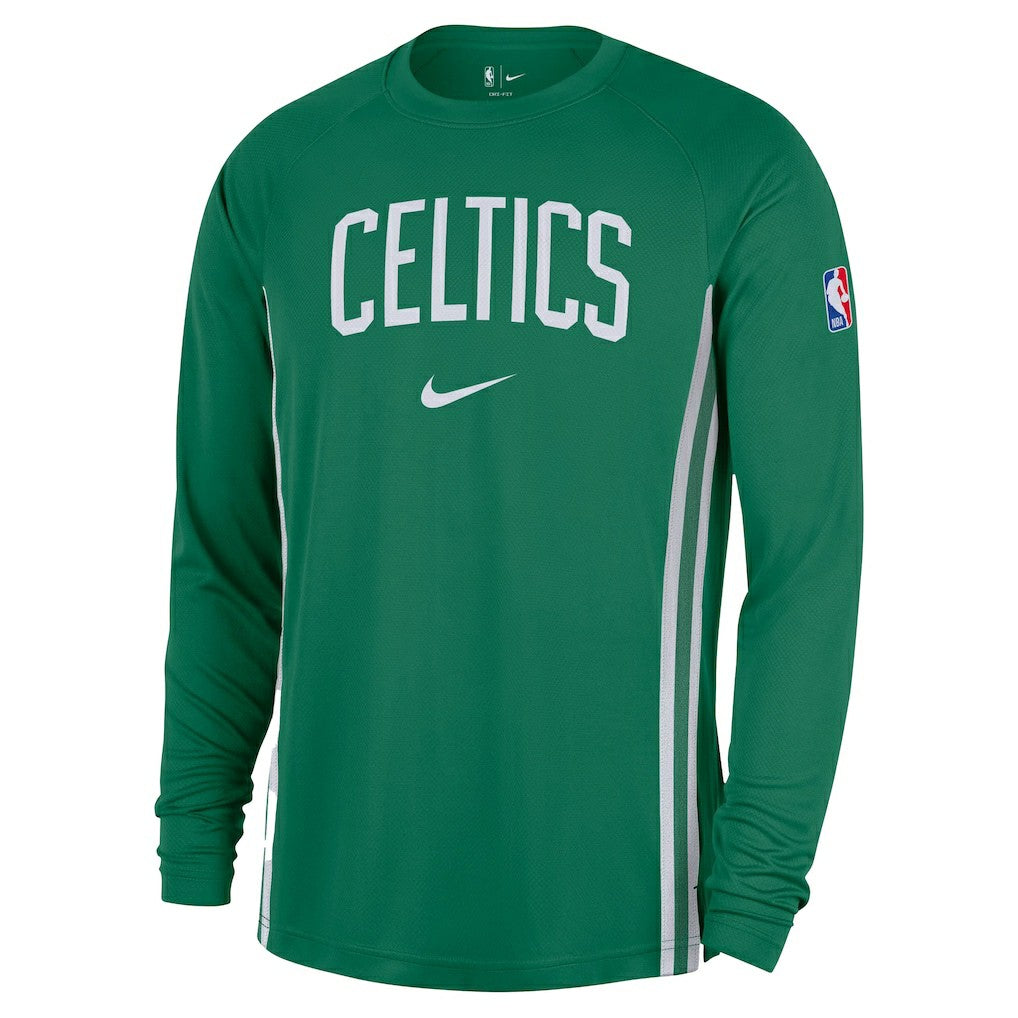 Boston Celtics 2025/26 Authentic Pre-Game Legend Dri-FIT Long Sleeve Shooting Shirt Kelly Green
