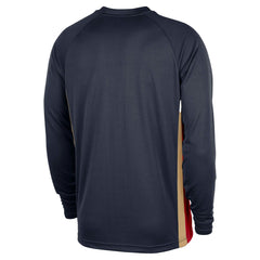 New Orleans Pelicans 2025/26 Authentic Pre-Game Legend Dri-FIT Long Sleeve Shooting Shirt Navy