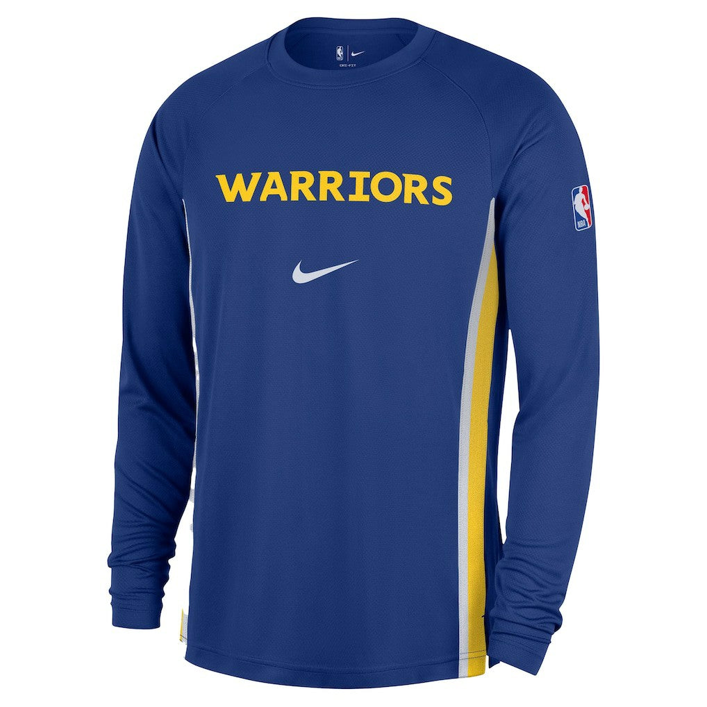 Golden State Warriors 2025/26 Authentic Pre-Game Legend Dri-FIT Long Sleeve Shooting Shirt Royal