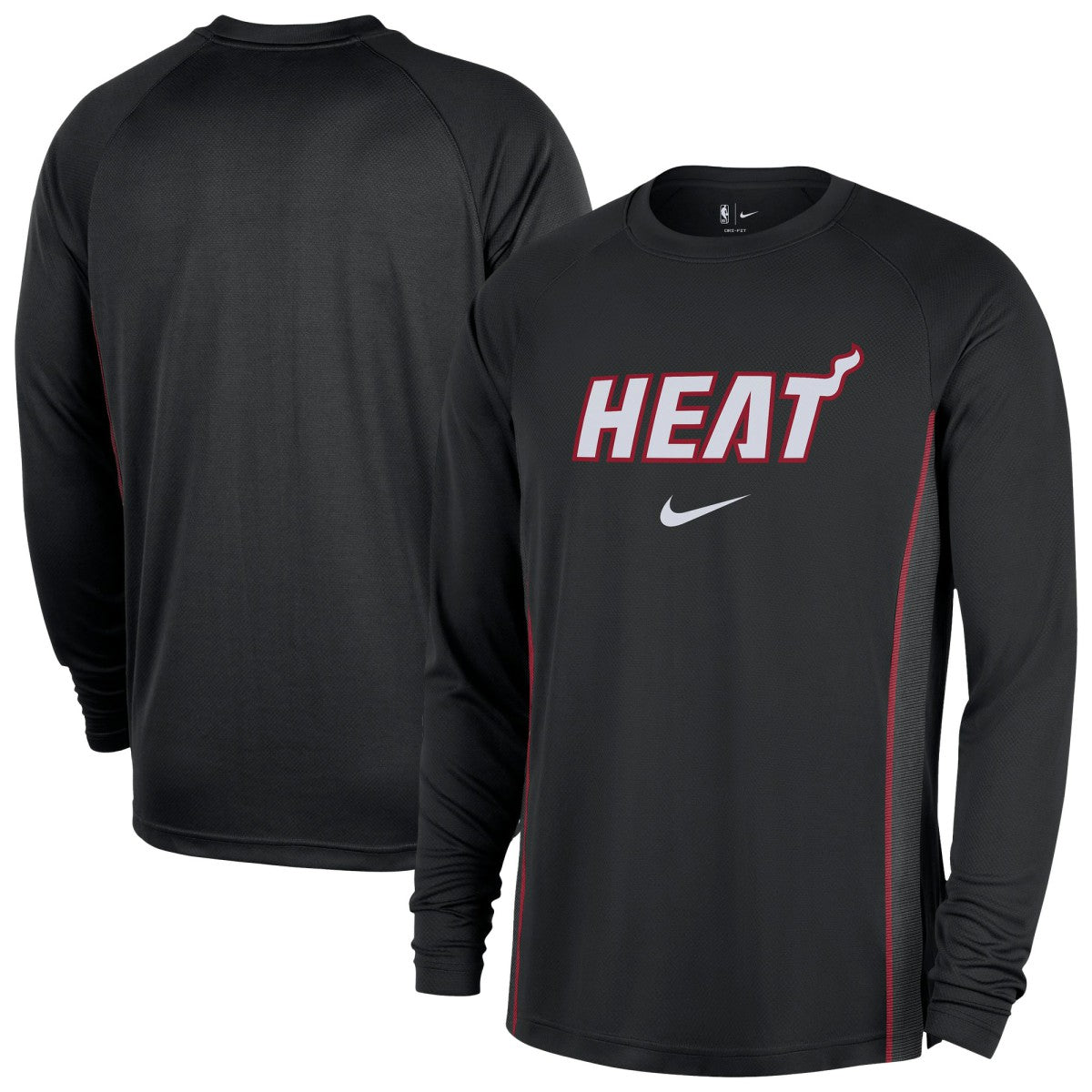 Miami Heat 2025/26 Authentic Pre-Game Legend Dri-FIT Long Sleeve Shooting Shirt Black