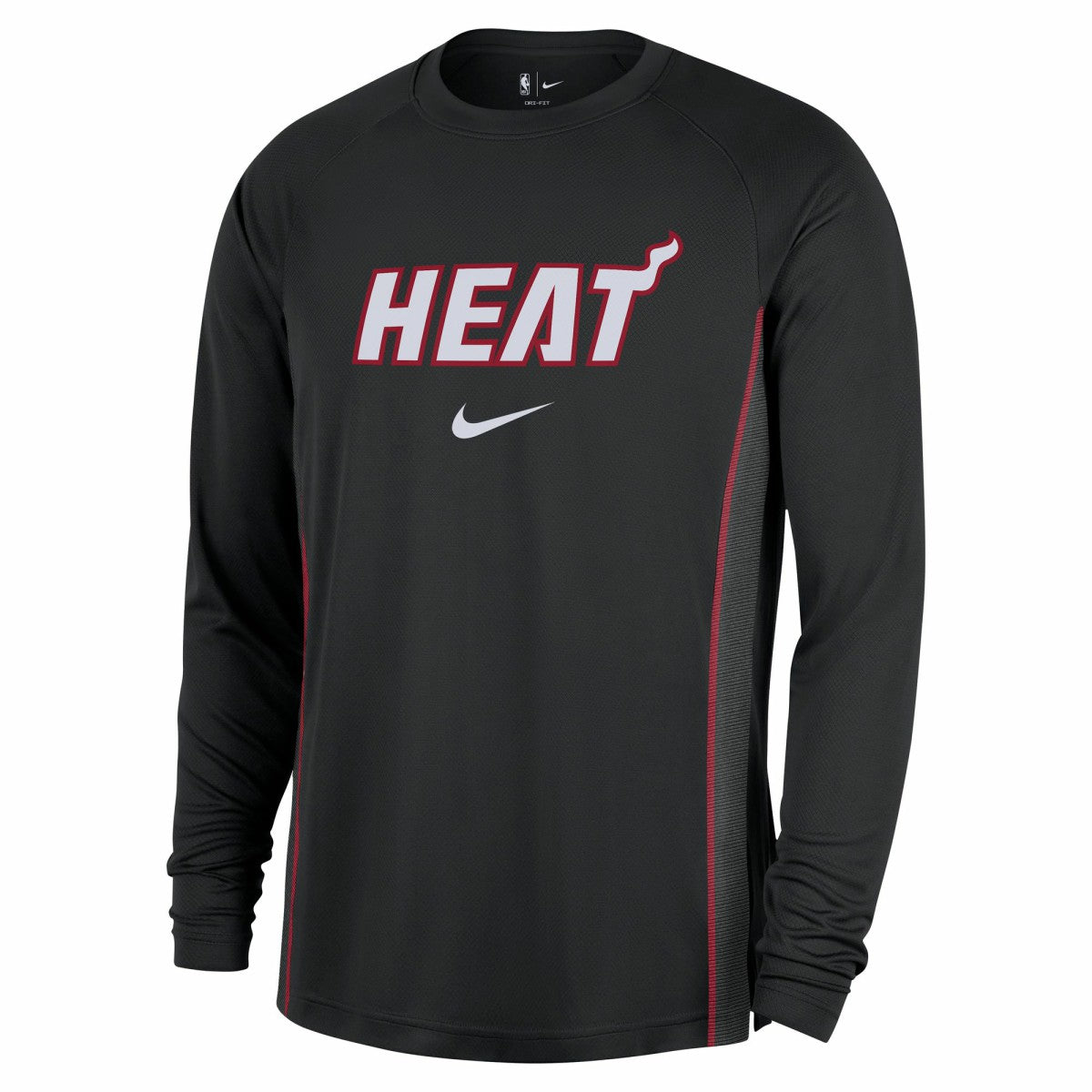 Miami Heat 2025/26 Authentic Pre-Game Legend Dri-FIT Long Sleeve Shooting Shirt Black