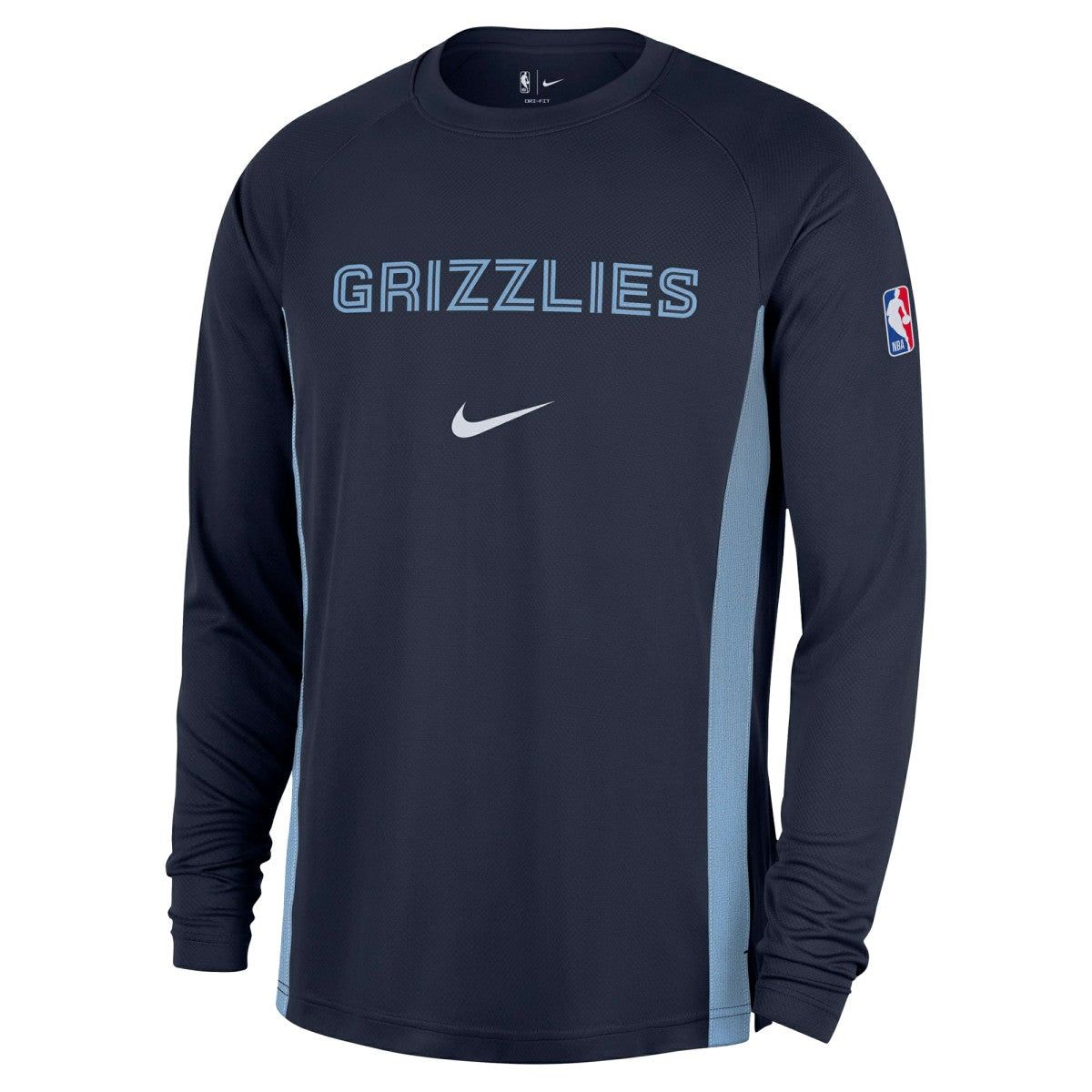Memphis Grizzlies 2025/26 Authentic Pre-Game Legend Dri-FIT Long Sleeve Shooting Shirt Navy