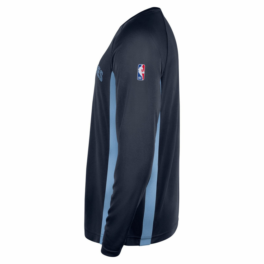 Memphis Grizzlies 2025/26 Authentic Pre-Game Legend Dri-FIT Long Sleeve Shooting Shirt Navy