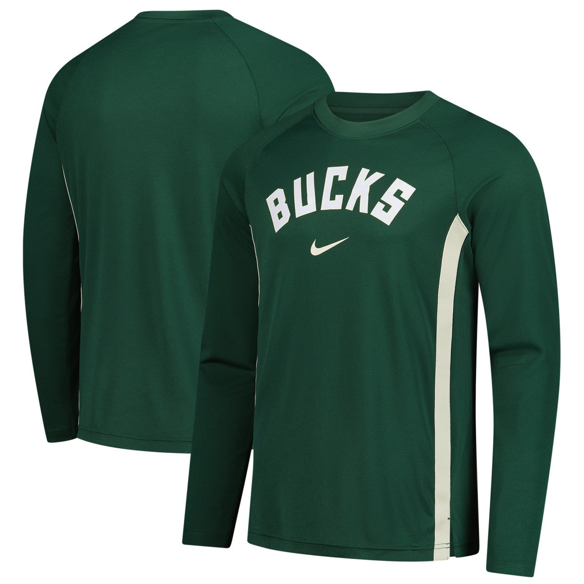 Milwaukee Bucks 2025/26 Authentic Pre-Game Legend Dri-FIT Long Sleeve Shooting Shirt Hunter Green