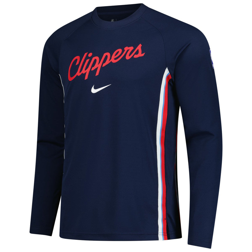 LA Clippers 2025/26 Authentic Pre-Game Legend Dri-FIT Long Sleeve Shooting Shirt Navy