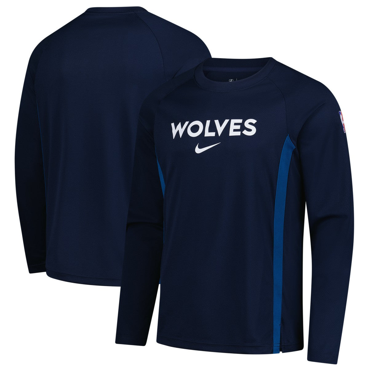 Minnesota Timberwolves 2025/26 Authentic Pre-Game Legend Dri-FIT Long Sleeve Shooting Shirt Navy