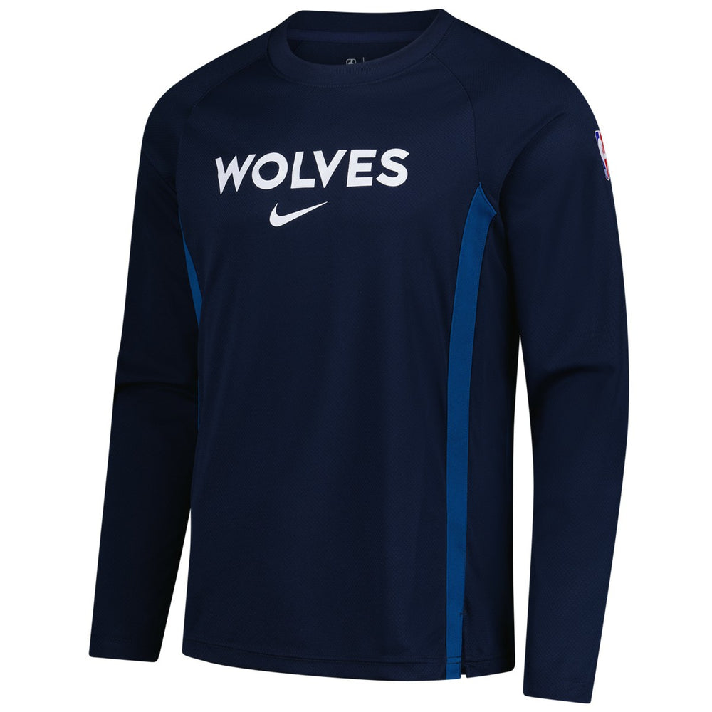 Minnesota Timberwolves 2025/26 Authentic Pre-Game Legend Dri-FIT Long Sleeve Shooting Shirt Navy