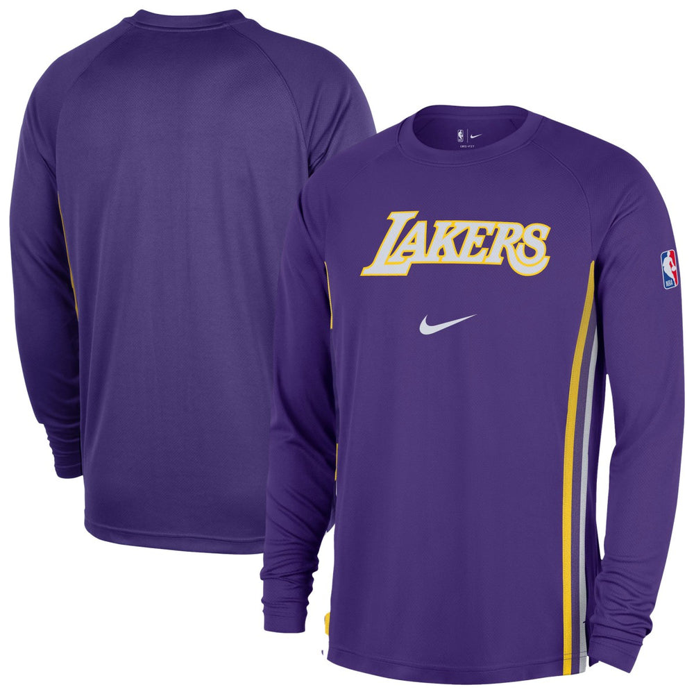 Los Angeles Lakers 2025/26 Authentic Pre-Game Legend Dri-FIT Long Sleeve Shooting Shirt Purple