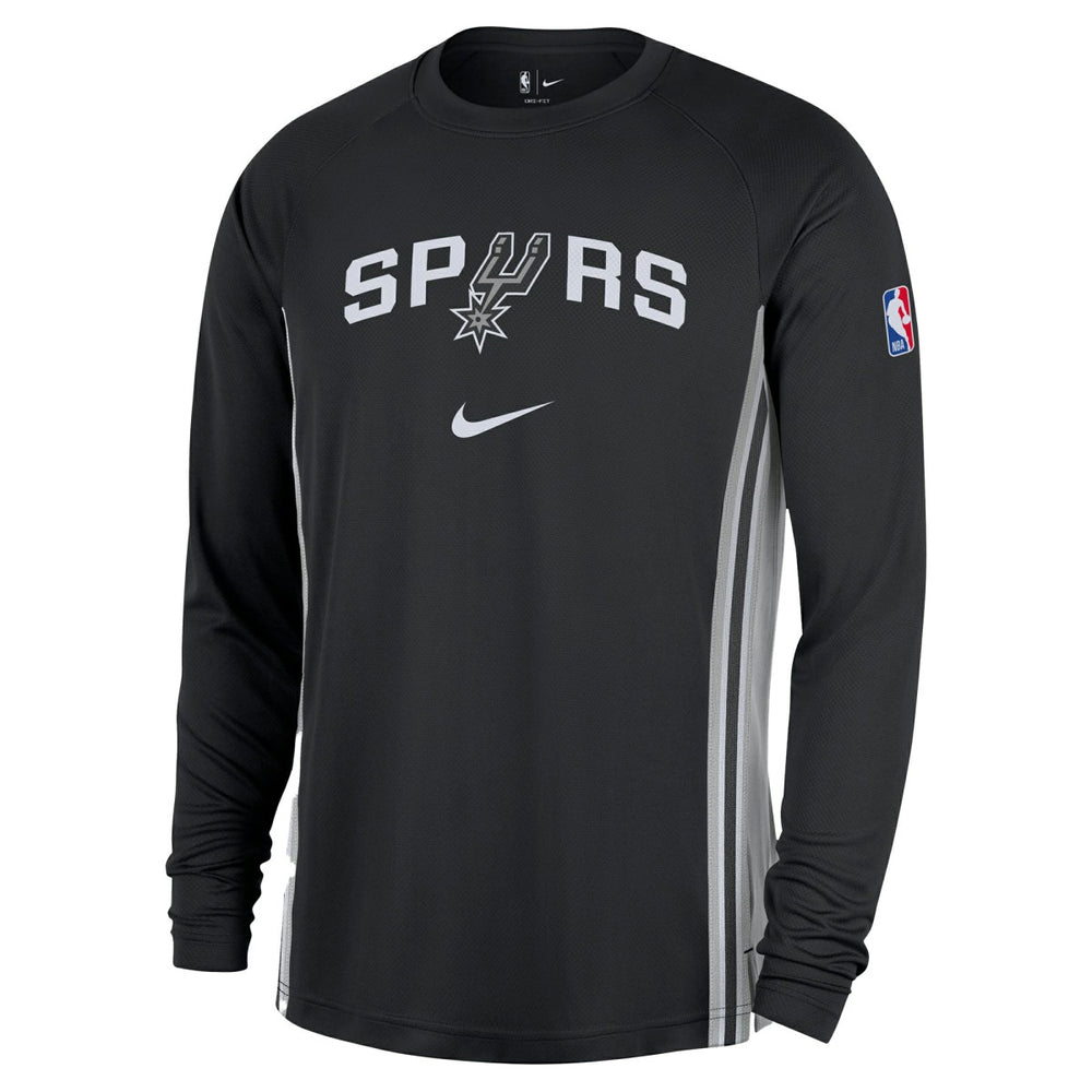 San Antonio Spurs 2025/26 Authentic Pre-Game Legend Dri-FIT Long Sleeve Shooting Shirt Black