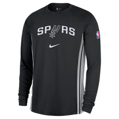 San Antonio Spurs 2025/26 Authentic Pre-Game Legend Dri-FIT Long Sleeve Shooting Shirt Black