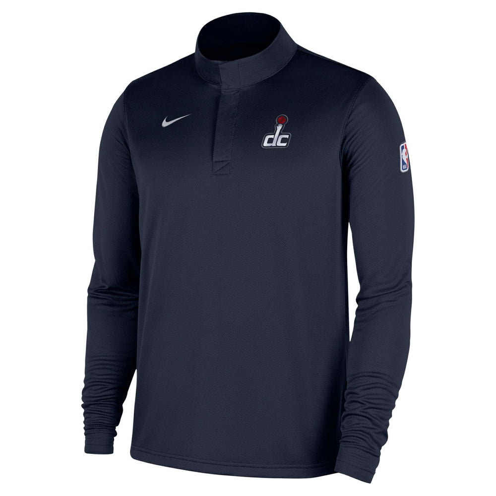 Washington Wizards 2025/26 Authentic Coaches Quarter-Zip Dri-Fit Top Navy