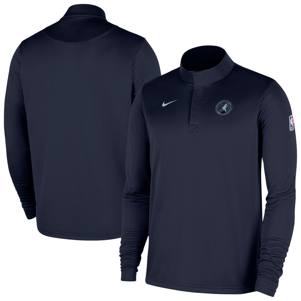 Minnesota Timberwolves 2025/26 Authentic Coaches Quarter-Zip Dri-Fit Top Navy