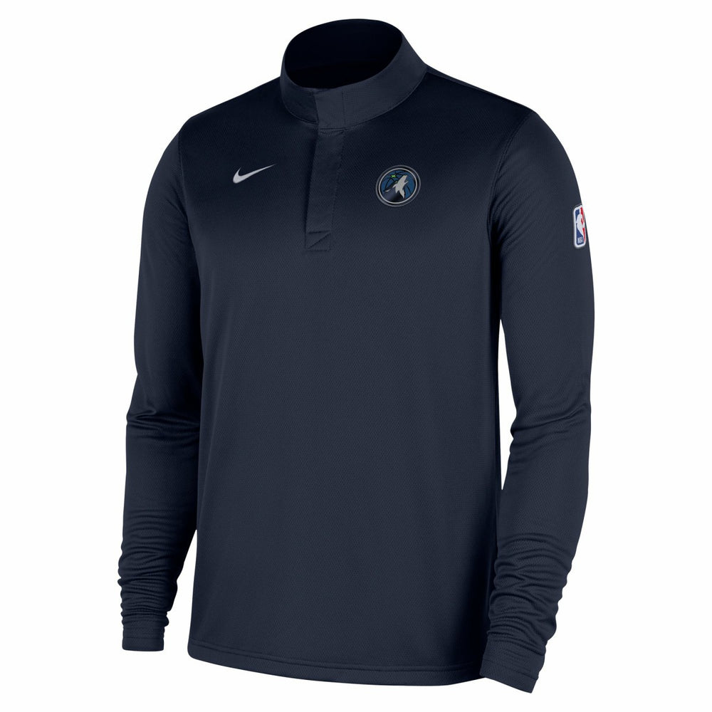 Minnesota Timberwolves 2025/26 Authentic Coaches Quarter-Zip Dri-Fit Top Navy