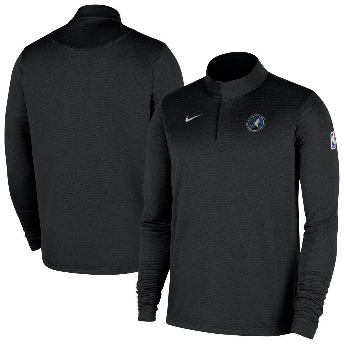 Minnesota Timberwolves 2025/26 Authentic Coaches Quarter-Zip Dri-Fit Top Black