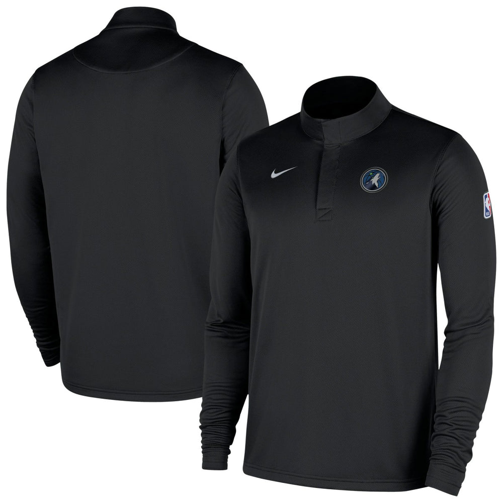 Minnesota Timberwolves 2025/26 Authentic Coaches Quarter-Zip Dri-Fit Top Black