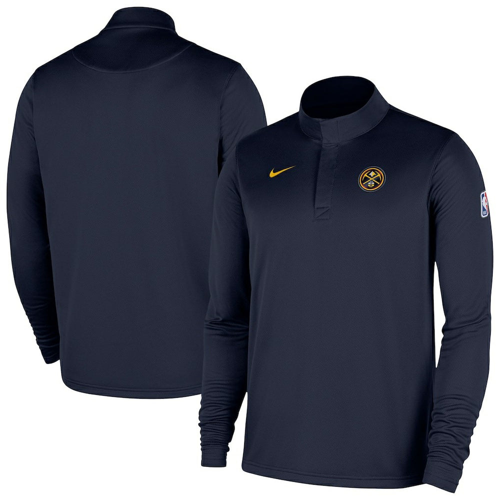 Denver Nuggets 2025/26 Authentic Coaches Quarter-Zip Dri-Fit Top Navy