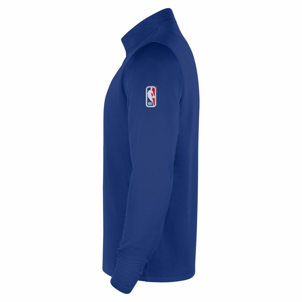 New York Knicks 2025/26 Authentic Coaches Quarter-Zip Dri-Fit Top Blue