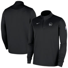Golden State Warriors 2025/26 Authentic Coaches Quarter-Zip Dri-Fit Top Black